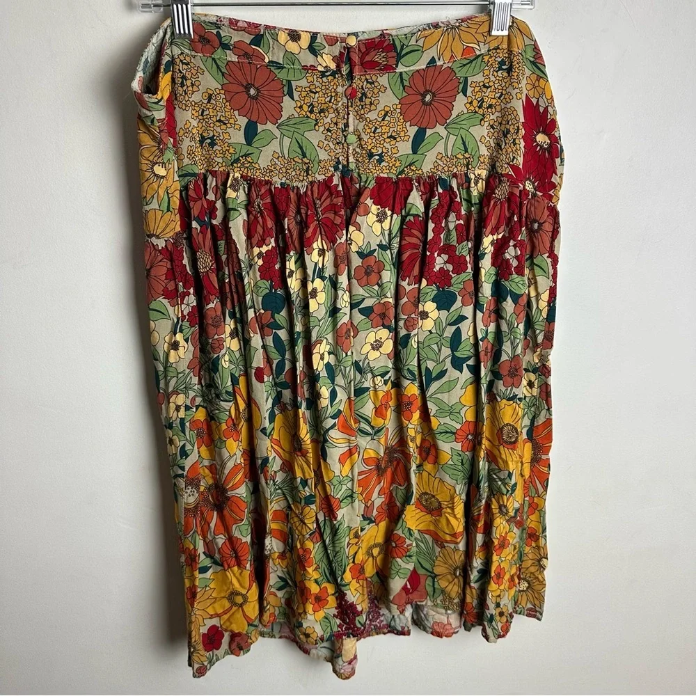 ❌SOLD❌Natural Life Maylin Floral Midi Skirt Women's Size Large or XL Lightweight - Picture 2 of 7